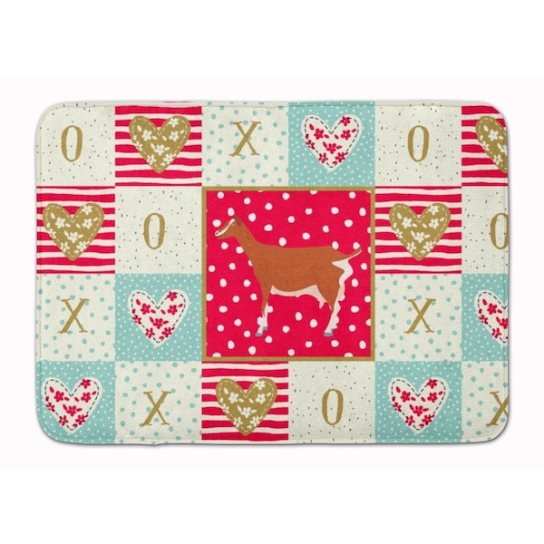 Carolines Treasures 19 x 27 in. Toggenburger Goat Love Machine Washable Memory Foam Mat CK5308RUG - main